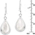 AeraVida Elegant Teardrop White Mother of Pearl Inlay Sterling Silver Dangle Earrings...