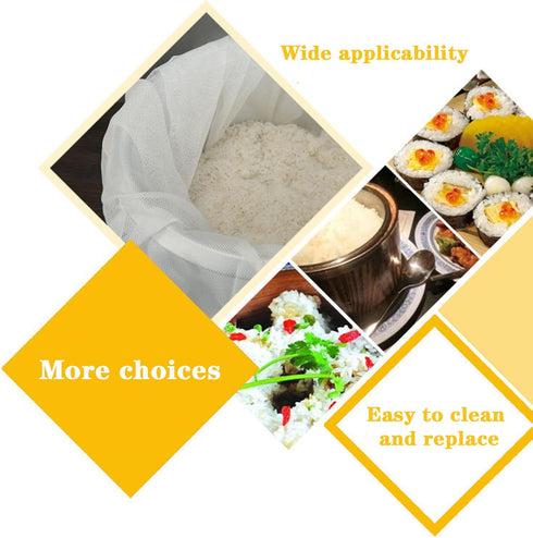 Rice Net,43" x 43" Sushi Rice Cooking Net,Non-Stick Rice Cooker Napkin,Reusable Home or Commercial Rice Net Napkin,Cooking Steam Cloth,Bamboo Stea...