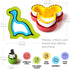 GET FRESH Sandwich Cutters and Sealers for Children – 17-pcs Stainless Steel Sandwich Sealers and Veggie Cutters for Kids – Dino Mouse Metal Bread...