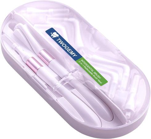 Portable Box Interdental Brush, Soft Dental Brush of Teeth Cleaning Tools for Effective Plaque Removal, L-Type+I-Type Head Interdental Brushes Bet...