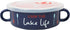 Pavilion Gift Company Livin' The River Life-13.5oz Stoneware Snack Soup Bowl with BPA Free Steam Release Lid, 13.5oz, Blue (Lake Life)...