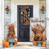 Welcome Fall Garden Flags for Outside Decorations, Thanksgiving Highland Cow with Flowers Maple Leaves Small Yard Flag, Harvest Autumn Seasonal Fa...