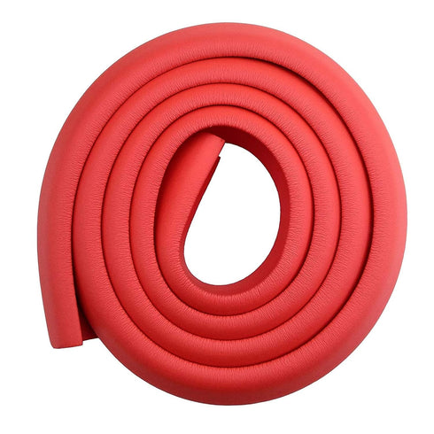 M2cbridge L Shape Extra Thick Furniture Table Edge Protectors Foam Baby Safety Bumper Guard 6.5 Ft (Red)...