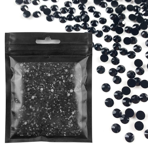 3000Pcs Resin Rhinestones,AB Round Flatback Jelly Rhinestones for DIY Crafts Face Makeup Cups (3MM Black)...