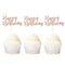 Ercadio 36 Pack Happy Birthday Cupcake Toppers Rose Gold Glitter Cake Picks for Celebrating Birthday Party Decorations Supplies...