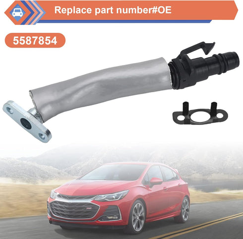 ZONFANT Turbocharger Oil Return Tube Pipe Compatible With Chevy Buick Vehicle Cruze Sonic Trax Encore 1.4L, Engine Turbocharger Oil Return Line, R...