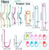 9 Pcs Aluminum Stitch Holders for Knitting Cable Needles with Stitch Markers, Safety Pin Brooch Weaving Sweater Knitting Stitch Holder Tool Bent T...