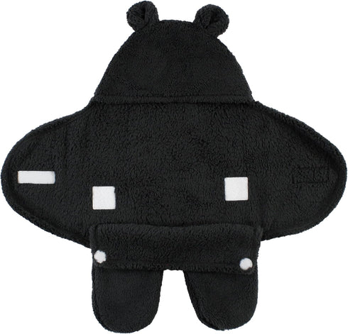 Hudson Baby Unisex Baby Animal Sherpa Baby Outdoor Stroller Sack Wrap, Black, One Size...