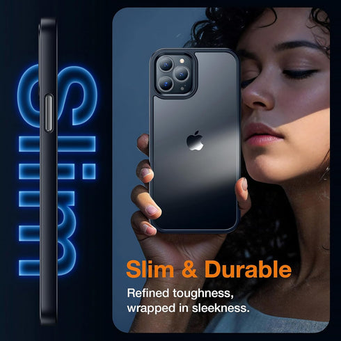 for iPhone 12 Pro Max Phone Case, Shockproof for Phone 12 Pro Max Case, Military Grade Drop Protection, Protective Hard Back Slim Translucent Case...