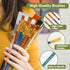 CONDA Paint Brushes Set of 50 Pieces Wooden Handles Brushes, Different Shapes Professional Art Paint Brushes for Oil, Acrylic Canvas and Watercolo...