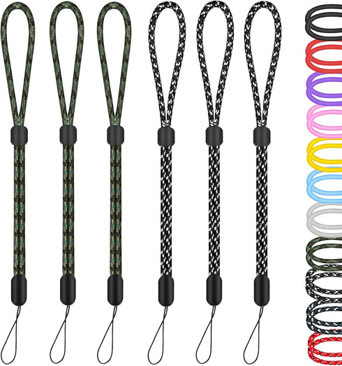 Hand Wrist Strap Lanyard, 6 Pack 8inch Adjustable Nylon Wristlet Straps Keychain String for Cell Phone Case Holder, AirPods Pro 2 2022, Camera, Ke...