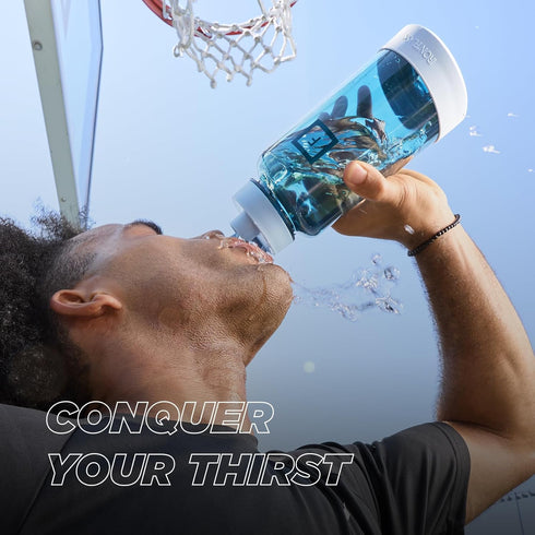 IRON °FLASK Clear Tritan Trekker Water Bottle with Chug Lid - Leak Proof & Lightweight for Gym, Hiking, Sports - Dishwasher Safe, BPA Free Plastic...