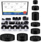 Glarks 40Pcs 8 Sizes Round Rubber Spacer Assortment Kit, Multi Purpose Black Round Neoprene Washers Anti Vibration Rubber Spacer Bushings for Elec...