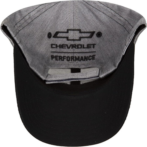 Heather Grey Chevrolet Bowtie Twill Hat with Adjustable Closure...