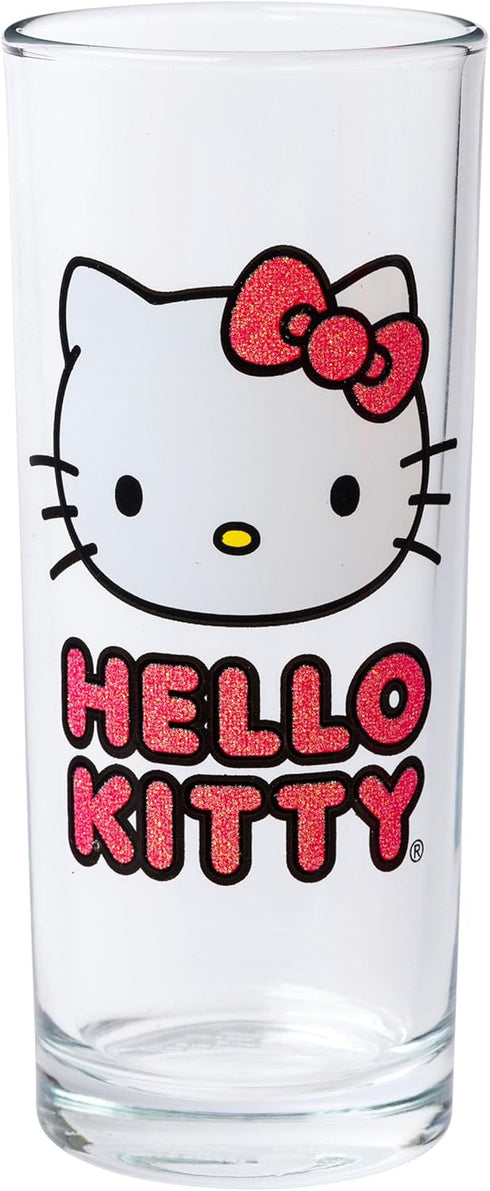 Silver Buffalo Sanrio Hello Kitty 4pc Tumbler Glass Set, 10 Ounces...