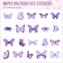 40PCS Purple Butterfly Stickers, Butterfly Stickers Waterproof for Scrapbook Journal Laptop Gift Water Bottle Cell Phone Cases for Adults Kids Aes...