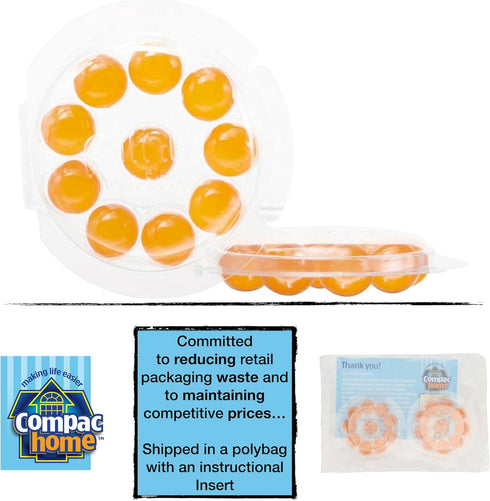 COMPAC HOME Plink Garbage Disposal Cleaner and Deodorizer, Air Fresheners for Garbage Disposal, Orange Scent, Home Cleaning Products for Kitchen S...