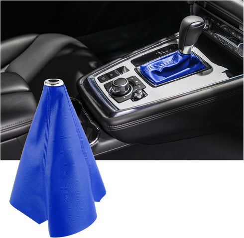 Car Shift Boot Cover,Soft Leather Car Shift Knob Cover for Blocking Dust & Protecting Car Interior Accessories,Universal Gear Shifter Cover Fits M...