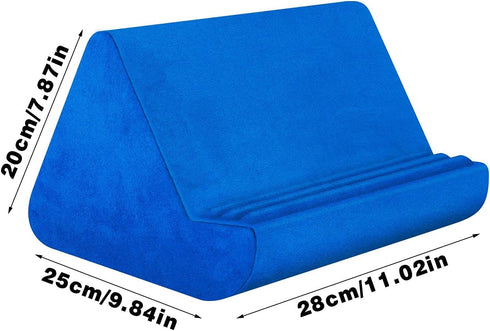 Soft Tablet Stand Pillow with Pocket,Tablet Cushion Stand,Adjustable 3 Viewing Angle,Lazy Holder Stand for Bed Sofa,Compatible with iPads Tablets ...