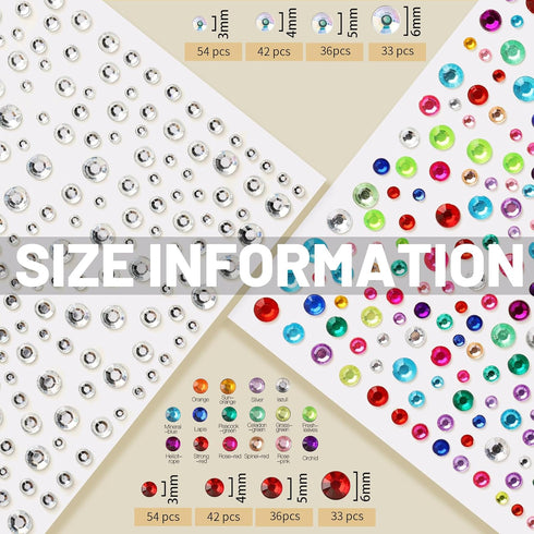 Teenitor Face Gems Self Adhesive Face Rhinestone Face Jewels, 650pcs Makeup Rhinestones, Stick On Rhinestones for Makeup, Gems for Face, Hair, Bod...