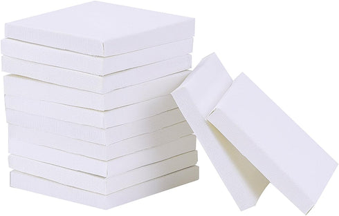Outus 12 Pack Mini Canvas Panels for Painting Craft Drawing (3 x 3 Inch)...