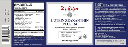 Dr. Brian Eye Vitamins Lutein & Zeaxanthin Capsule Lutein Supplement with Lutein 16mg Zeaxanthin 4mg Astaxanthin 5mg Vitamin A 2333iu Vitamin E 9i...