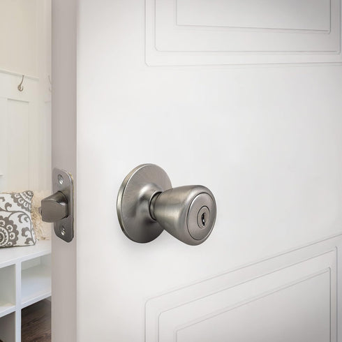 Design House 781922 Tulip Keyed Entry Door Knob Satin Nickel...