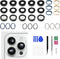 for iPhone 13 Pro Rear Camera Lens Glass Replacement Alpine Green Silver Gold Graphite Sierra Blue 5 Color Back Camera Lens Metal Frame Cover with...