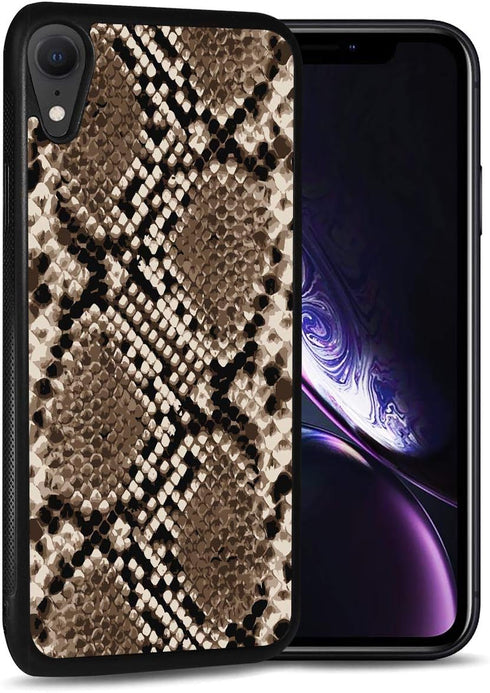 for iPhone XR, Durable Protective Soft Back Case Phone Cover, HOT12616 Snake Pattern...