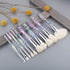 Kingtree Crystal Makeup Brush Set, 10PCS Sparkling Premium Makeup Brushes Professional Synthetic Bristles Foundation Blush Concealer Eyeshadow Mak...