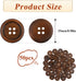 50Pcs 1 Inch Wooden Buttons Polished Sewing Buttons 4 Hole Classic Wooden Buttons for Shirt Sewing Pillow Covers Headbands Crafts Sewing Knitted I...