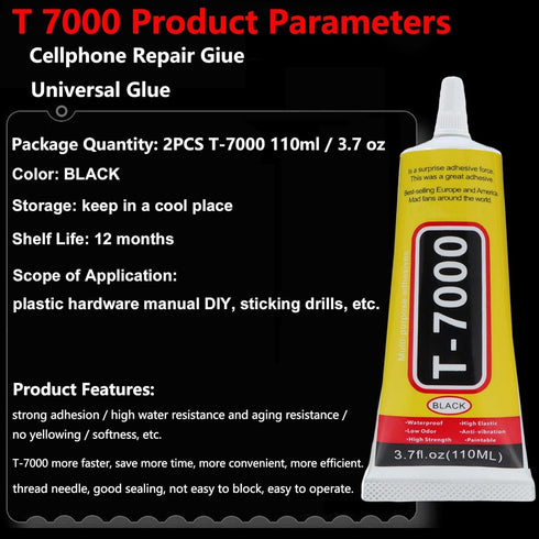 T-7000 Multi-Function Craft Glue with Precision Tips Dotting Pens, T7000 Super Adhesive Glues Liquid Fusion Glue for Jewelry Making,Metal Stone Na...
