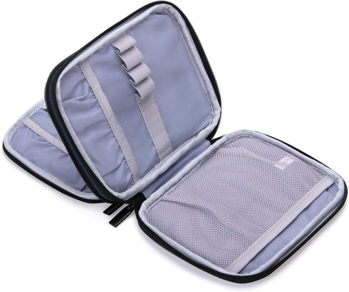 Damero Crochet Hook Case, Travel Storage Bag for Various Crochet Needles and Accessories, Lightweight and Compact, Easy to Carry, Medium, Blue Dot...