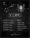 Posterizer 1 pcs-Astrology Posters-Zodiac Sign Scorpio-Astrology & Zodiac Art-Astronomy- Gift for Steampunk and Astrology Lovers-Living Room Bedro...
