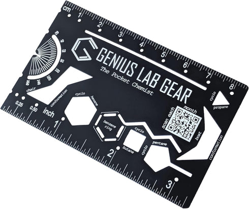Pocket Chemist: Organic Chemistry Stencil Drawing Template Small Metal Ruler - Chemist, Chemical Engineers, Biochemist - Molecule, Graduation Home...