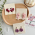 Flower Petal Clay Cutters - Flower Polymer Clay Cutters for Earrings Making, 3pcs Clay Cutters with 1pcs Petal Press Polymer Clay Mold, Clay Cutte...