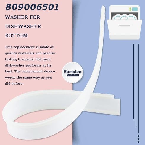Romalon 154576501 Dishwasher Bottom Door Gasket Replacement Part fir for Frigi-daire dishwashers 809006501 154297601 PS9495545 AP5809675