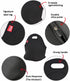 yookee home Black Lunch Bag, Insulated Lunch Box, Thick and Reusable Thermal Lunch Tote Bag, Small Neoprene Lunchbags with Zipper for Adults Kids ...
