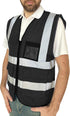 Reflective Safety Vest for Men Women with 8 Pockets and Zipper High Visibility Mesh Construction Work Vest Meets ANSI/ISEA Standards (KZ170-Black,...
