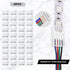 40 Packs LED Strip Connector 4 Pin,10 mm LED Connectors for Strip Lights, LED Strip to Wire Connector Waterproof RGB Unwired Clips for Strip Light...
