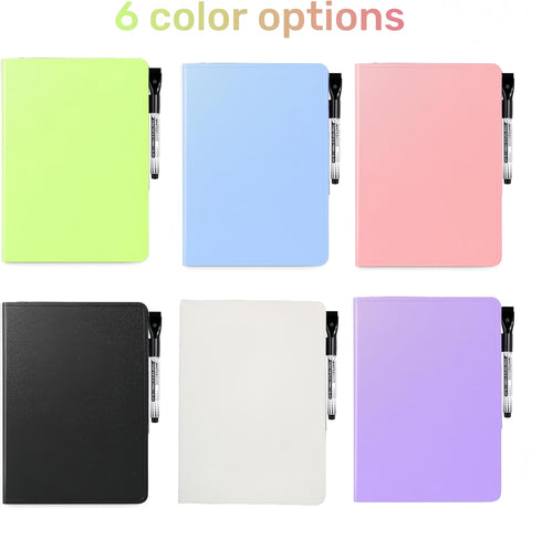 White Board Notebook, A5 Sliding Portable Dry Erase Board, Erasable Double Sided Office Mini Whiteboard with Marker Pen Suitable for Study Meeting...