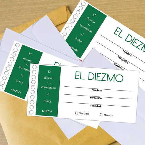 100 Pcs Spanish Church Offering Envelopes 6x3 Inch Spanish Offering Envelope Tithe Envelopes for Church Tithe Donation...