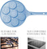Erreke Nonstick Pancake Pan, 7 Smiley Face Pancake Griddle, Soft Touch Handle Fun Breakfast for Kids, 10.2 in Crepe Pan for Gas Stoves (Blue Color...