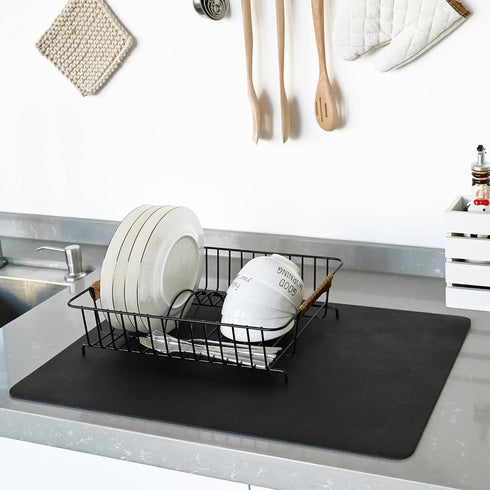 GRANNY SAYS Dish Drying Mat for Kitchen Counter, Rubber Mat Fit Under Coffee Maker, Drying Matt Kitchen Gadgets, Hide Stain Coffee Mat For Counter...