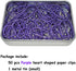 Cute Heart Paper Clips Purple Paperclips, Gift Idea (Purple, 50 Pack)...