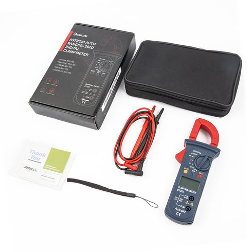 AstroAI Digital Clamp Meter 2000 Counts, Multimeter Amp Meter with Auto Ranging; Measures Voltage Tester, AC Current, Resistance, Continuity; Test...