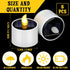 6 Pcs Solar Tea Lights Outdoor Waterproof 2 x 2.2 Inches Candle Flameless Flicker Rechargeable Reusable LED Dusk to Dawn Tealight Candles for Wedd...