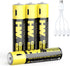 HW Rechargeable Li-ion AAA Battery, Li-ion USB Rechargeable AAA Battery Constant Output 1.5V, 1 Hour Fast Charge with USB Cable,1000 Cycles Charge...
