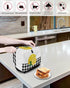 Summer Lemon Toaster Cover 4 Slice, Large Kitchen Appliance Covers, Farmhouse Rustic Black White Plaid Toaster Oven Cover with Loop, Bread Machine...