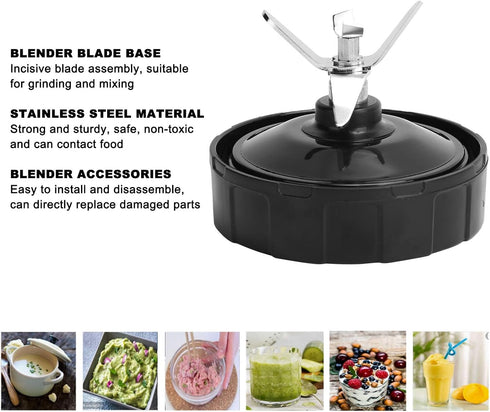 Blender Blade, Juicer Base Safe and Durable with 6-leaf Blade for Nutri 900W BL450-70 BL451-70 BL454-70, BL455-70 for Most People...